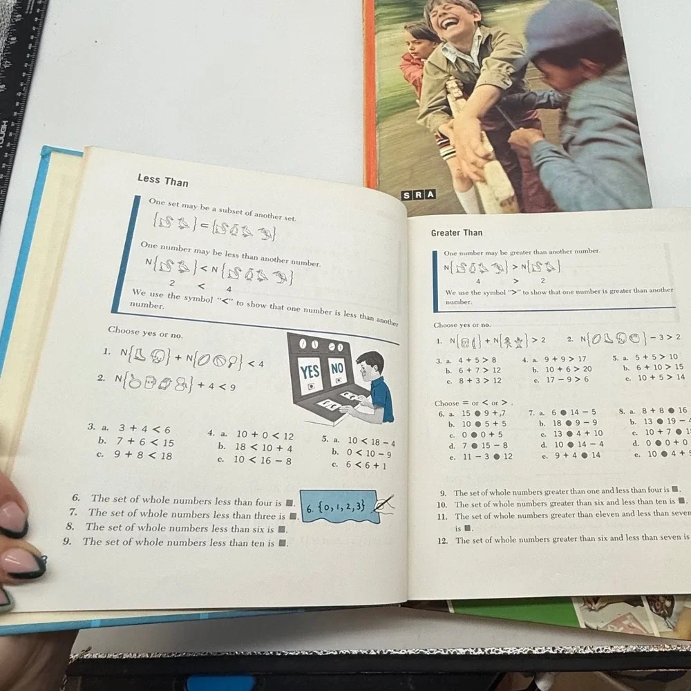 Vintage 1960s 1970s School Textbook Lot SRA Mathematics Spelling Social Studies